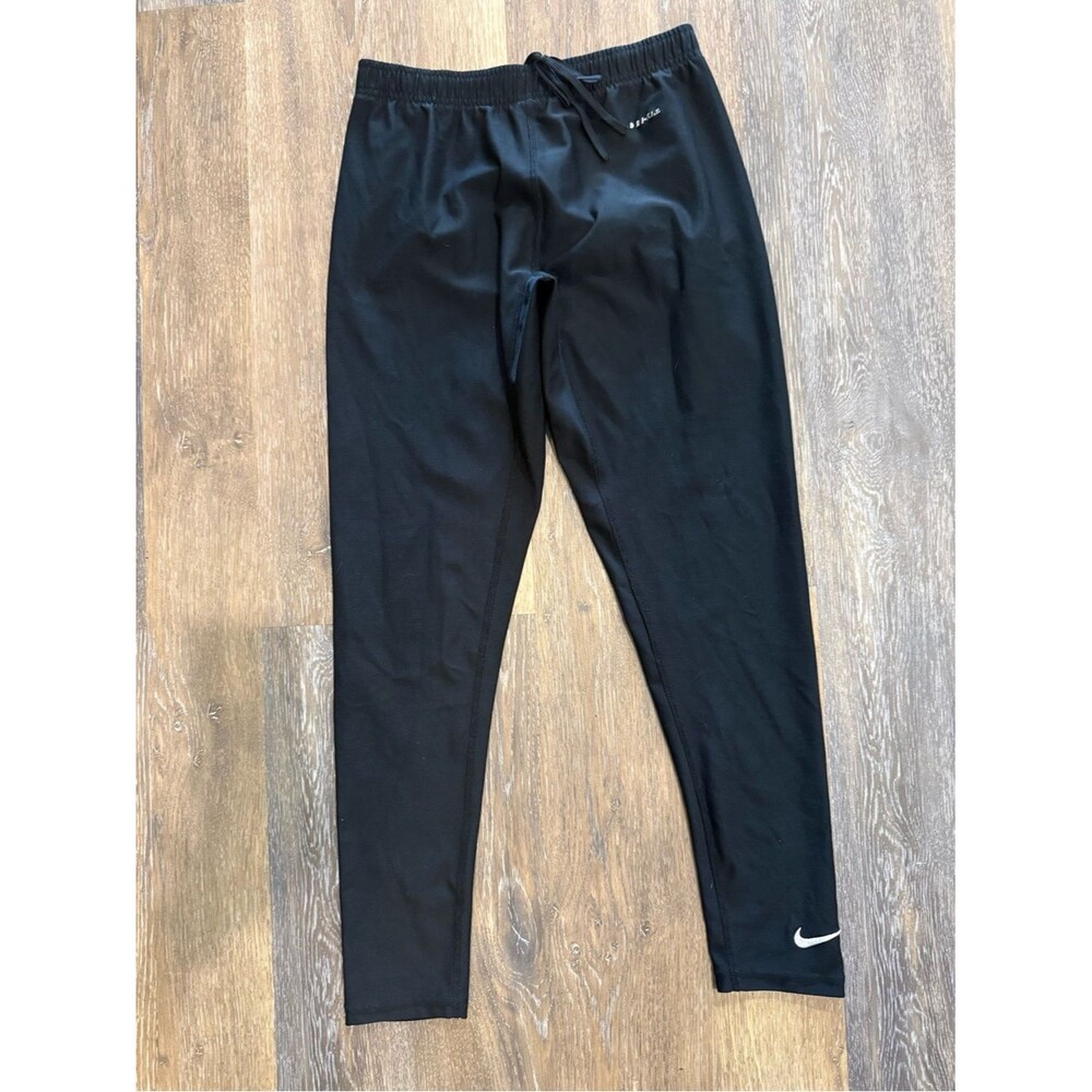 Nike womens small Black Track Joggers with White Swoosh